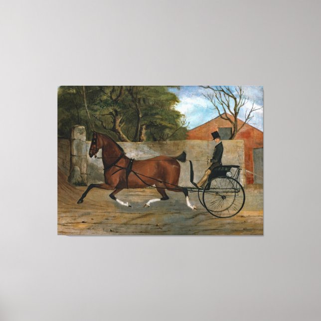 Lienzo Pintura de malla de caballos de época (Anverso)