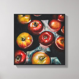 Lienzo Pintura de manzanas rojas | Manzanas En Agua