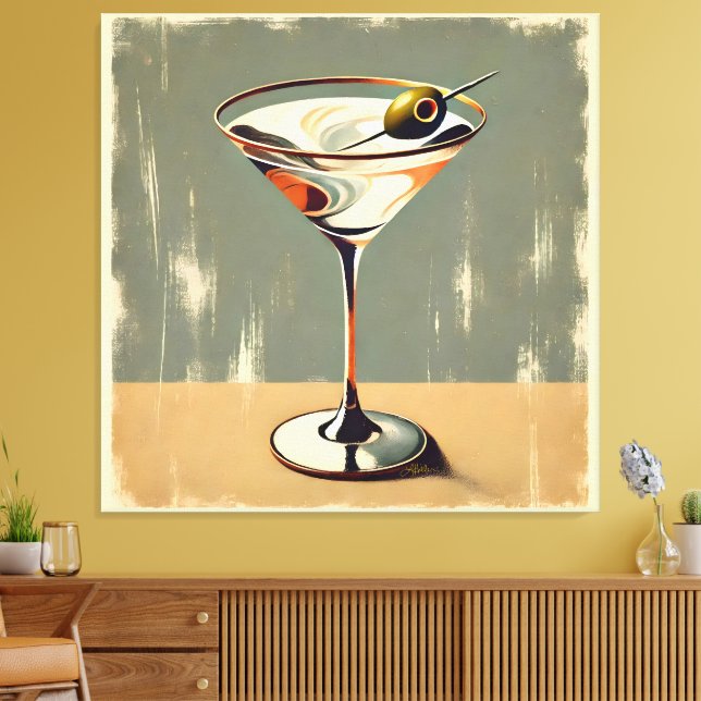 Lienzo Pintura de Martini de Olive de Mediados del Siglo  (Insitu (Sala de estar))