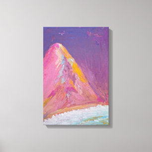 Lienzo Pintura de Montaña - Pastel al Óleo