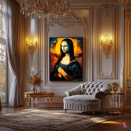 Lienzo Pintura de mosaico de cristal de la Mona Lisa
