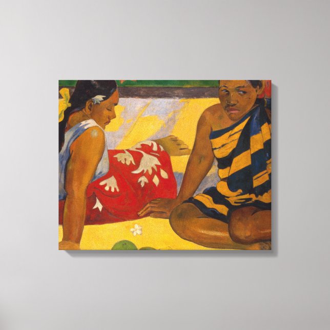 Lienzo Pintura de mujeres de la Polinesia Francesa de Gau (Anverso)