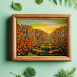 Lienzo Pintura de Naranjas de Valencia por Alfred Fox