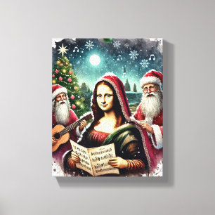 Lienzo Pintura de Navidades cantantes de Mona Lisa