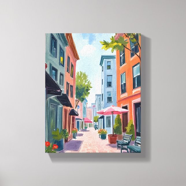 Lienzo Pintura de Newport Rhode Island (Anverso)
