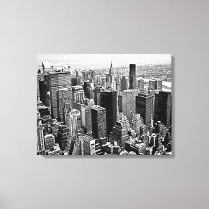 Lienzo Pintura de Nueva York en blanco y negro
