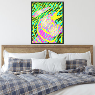 Lienzo Pintura de onda de araña de física cuántica
