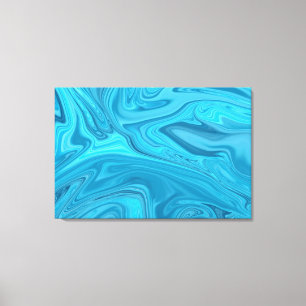 Lienzo Pintura de ondas azules Mejor pintura abstracta