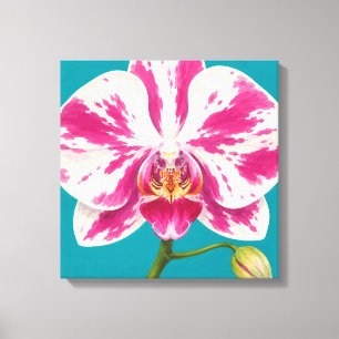 Lienzo pintura de orquídea