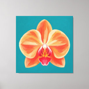 Lienzo pintura de orquídeas