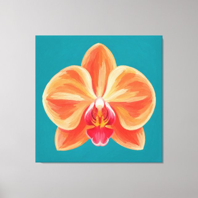 Lienzo pintura de orquídeas (Anverso)