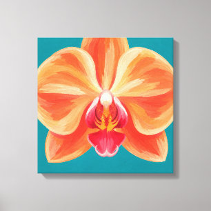 Lienzo pintura de orquídeas