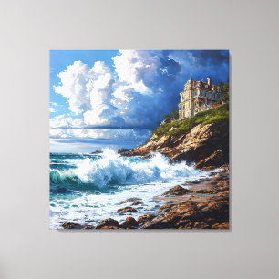 Lienzo pintura de paisaje marino asombrosa