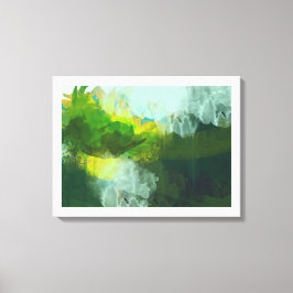 Lienzo pintura de paisaje tropical abstracta