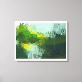 Lienzo pintura de paisaje tropical abstracta