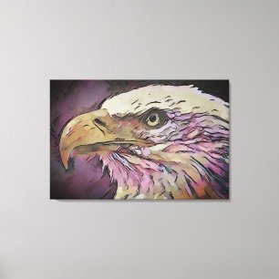 Lienzo Pintura de pájaro del águila calva
