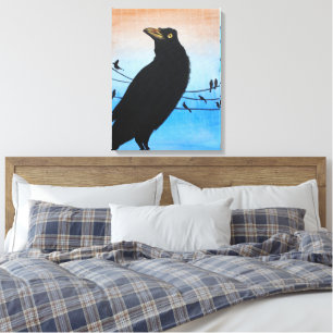 Lienzo Pintura de pájaro zanate de Austin Texas Naturalez