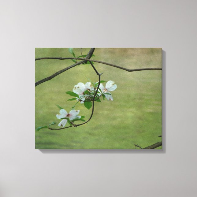 Lienzo Pintura de pared de madera de dogwood (Anverso)