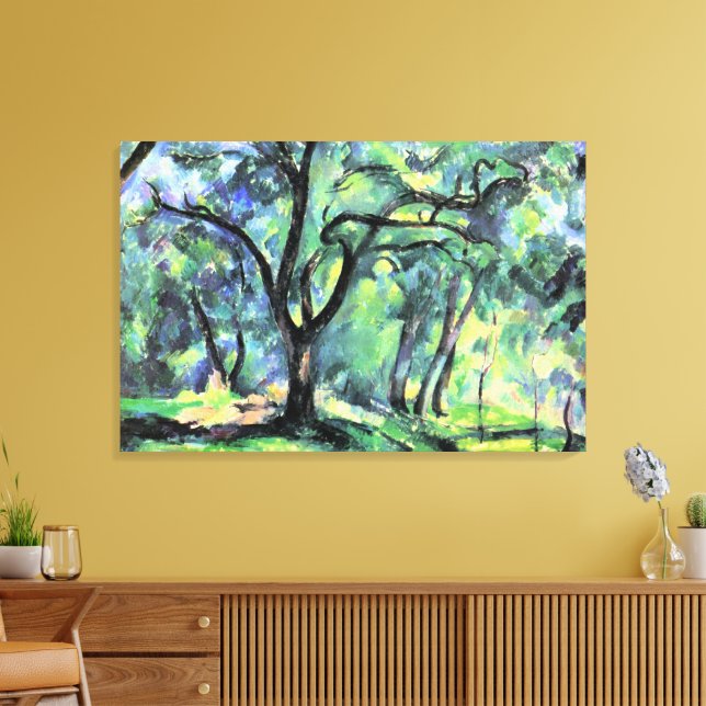Lienzo Pintura de Paul Cezanne, Bosque, (Insitu (Sala de estar))