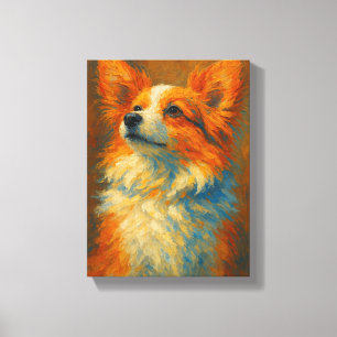 Lienzo Pintura de perro de Corgi colorida al estilo de pi