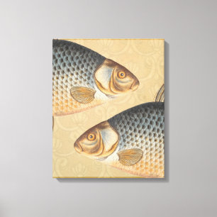 Lienzo pintura de pesca de carpa dibujo de agua dulce