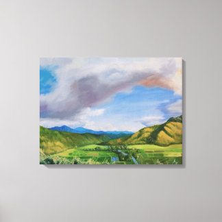 Lienzo Pintura de petróleo de Hawái en el valle de Hanale