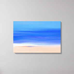 Lienzo Pintura de petróleo de playa y océano