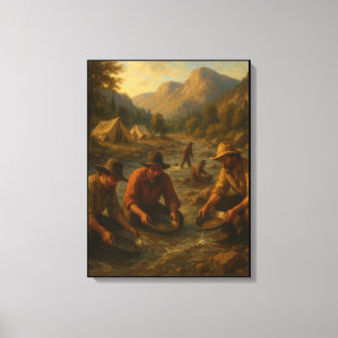 Lienzo Pintura de petróleo que representa la fiebre del o
