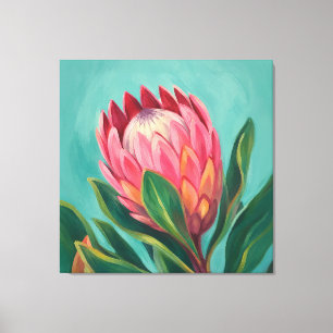 Lienzo pintura de protea