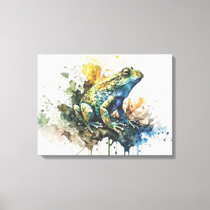 Lienzo Pintura de rana semiabstracta muy Guay
