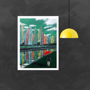 Lienzo Pintura de reflexión otoñal de Alfred Fox