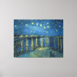 Lienzo Pintura de Ródano Noche Van Gogh Starry