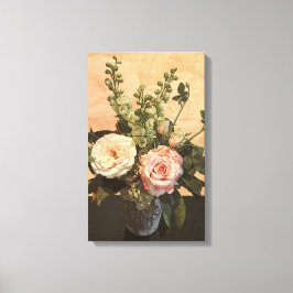 Lienzo Pintura de Rosa botánico