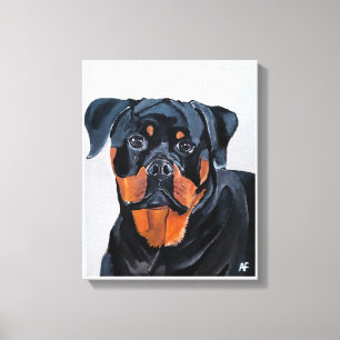 Lienzo Pintura de Rottweiler de Alfred Fox
