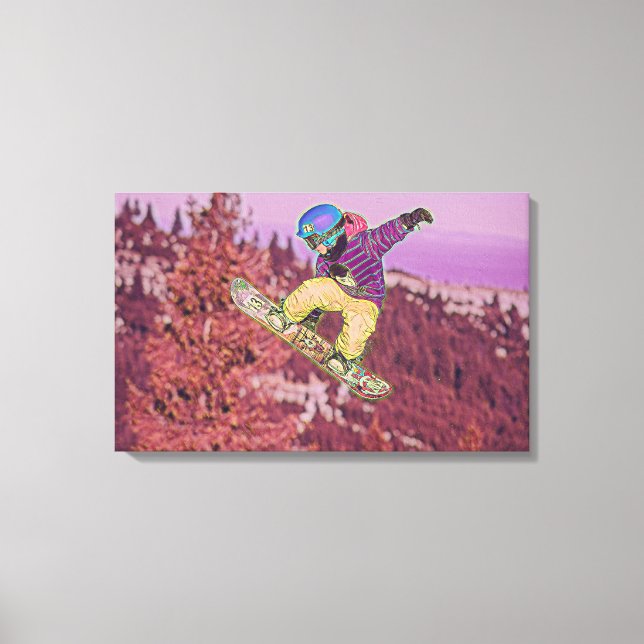 Lienzo Pintura de Snowboard (Anverso)