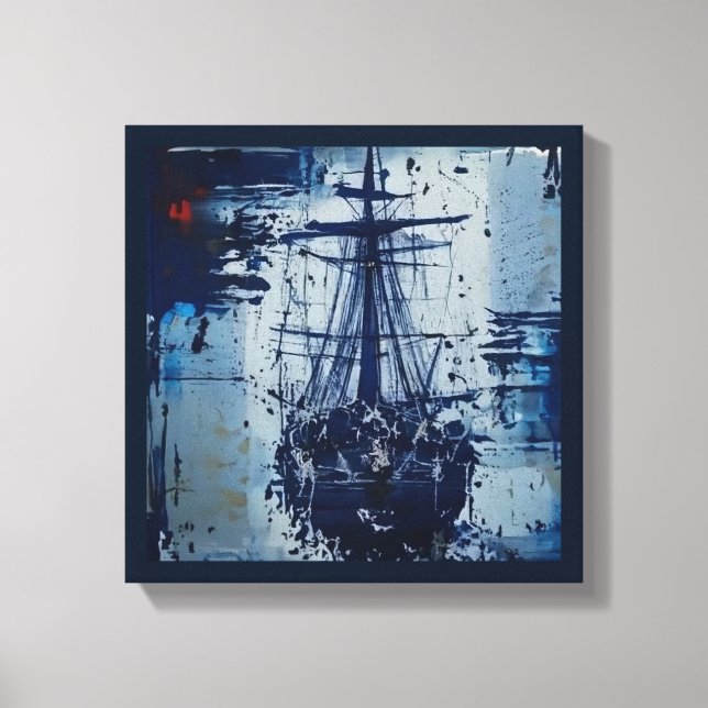 Lienzo Pintura de tela abstracta cautivadora (Anverso)