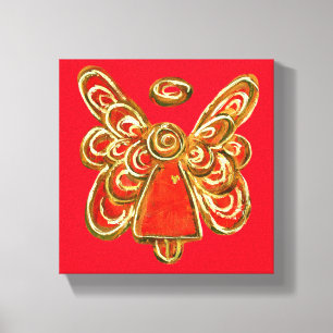 Lienzo Pintura de tela envuelta de ángel de la Guardia Ro