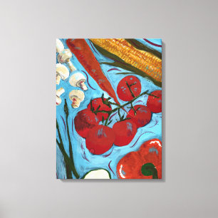 Lienzo Pintura de tela vegetal fresca