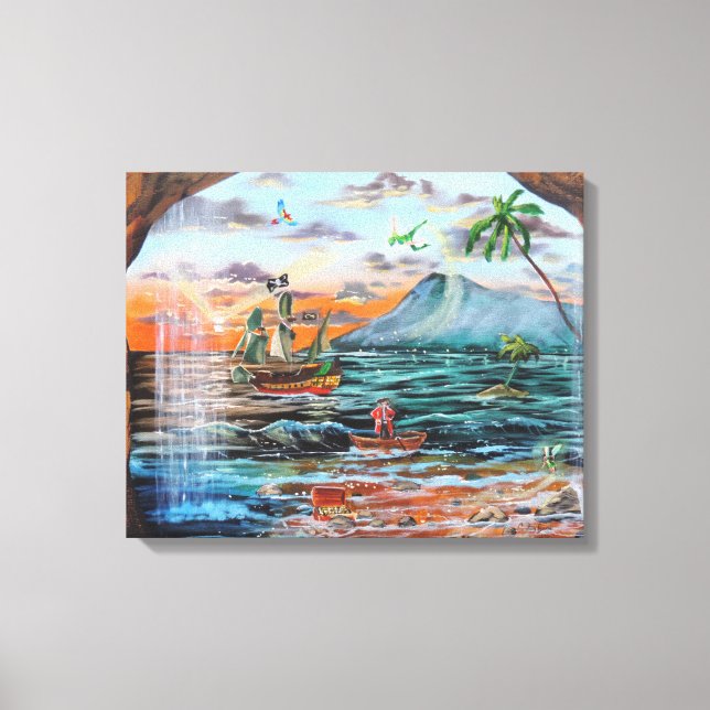 Lienzo Pintura de Tinker Bell de Peter Pan Hook (Anverso)