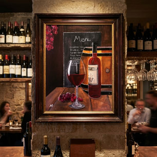 Lienzo Pintura de Vino Tinto de Alfred Fox