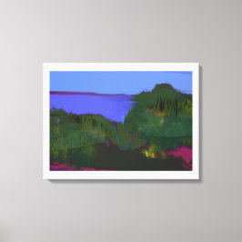 Lienzo Pintura de vista costera