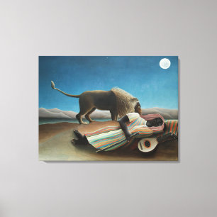 Lienzo Pintura del león gitanos durmiendo de Henri Rousse