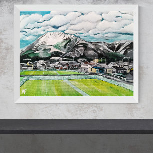 Lienzo Pintura del Monte Fuji de Alfred Fox