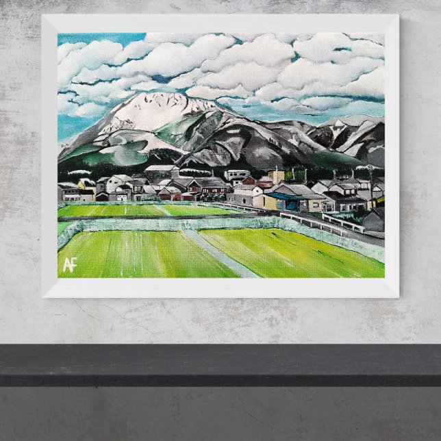 Lienzo Pintura del Monte Fuji de Alfred Fox (Not Actual Size)