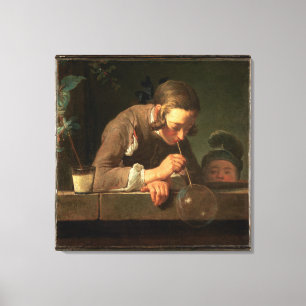 Lienzo pintura del muchacho de la burbuja 32x32