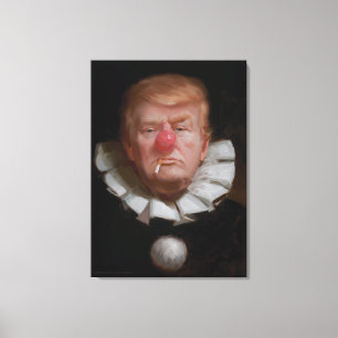 Lienzo Pintura del payaso de Donald Trump de Tony