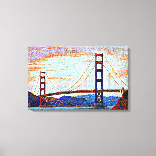 Lienzo Pintura del puente Golden Gate