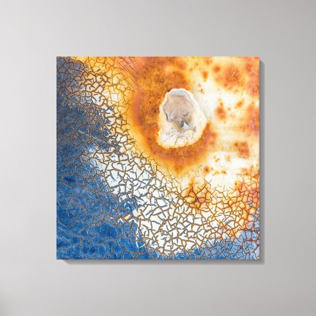 Lienzo Pintura despegable y resumen rusty (Anverso)