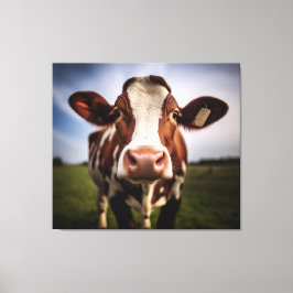 Lienzo Pintura digital de fotorrealismo de vacas locas