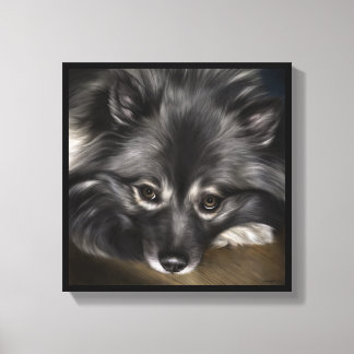 Lienzo Pintura digital de Keeshond titulada "Glamour"